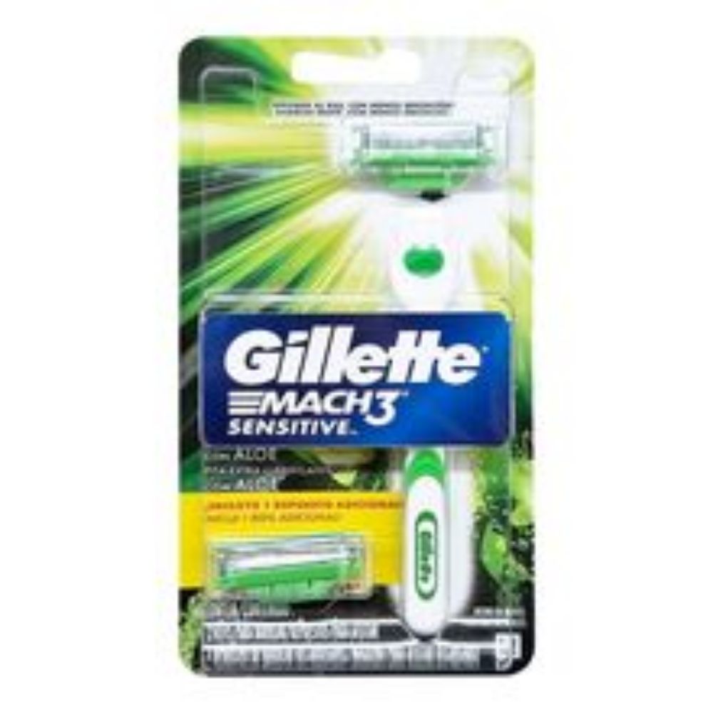 Imagen de Máquina para afeitar GILLETTE mach3 sensitive +2 cartuchos precio especial