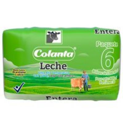Imagen de Leche COLANTA entera 6 unds x1000 ml c/u