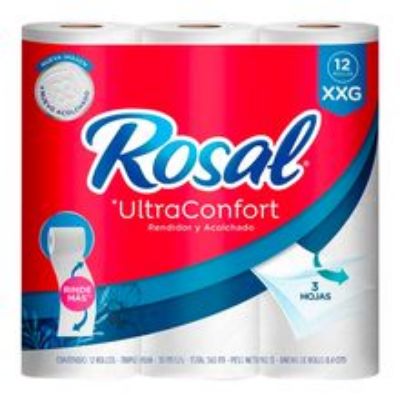 Imagen de Papel higiénico ROSAL ultraconfort XXG 12 rollos x360 metros