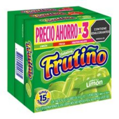Imagen de Gelatina FRUTIÑO limón fresa y frutos rojos x3 unds x14 g c/u