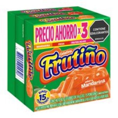 Imagen de Gelatina FRUTIÑO mandarina fresa y frutos rojos 3 unds x14 g c/u