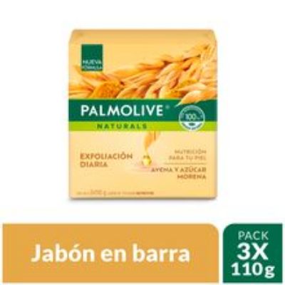 Imagen de Jabón PALMOLIVE avena y azúcar morena 3 unds x110 g c/u