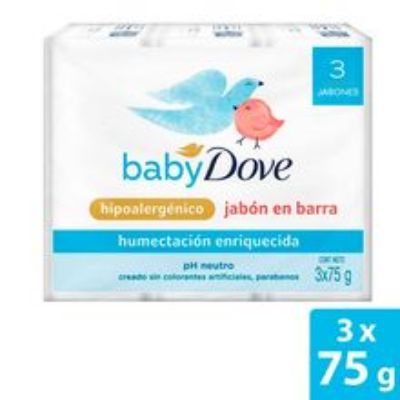 Imagen de Jabón DOVE baby humectación 3 unds x75 g c/u