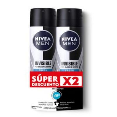 Imagen de Desodorante NIVEA black white men spray (300 ml)