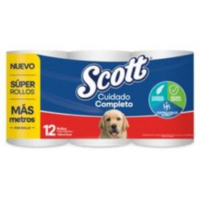 Imagen de Papel higiénico SCOTT cuidado completo 12 rollos x360 mt