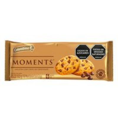 Imagen de Galletas colombina MOMENTS chips de chocolate x132 g