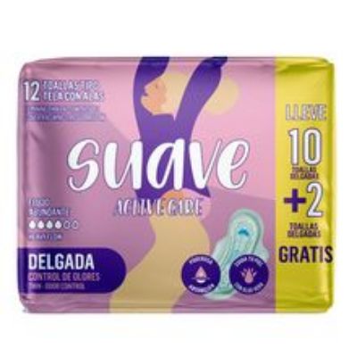 Imagen de Toalla SUAVE active delgada mix 10 unds+2 unds