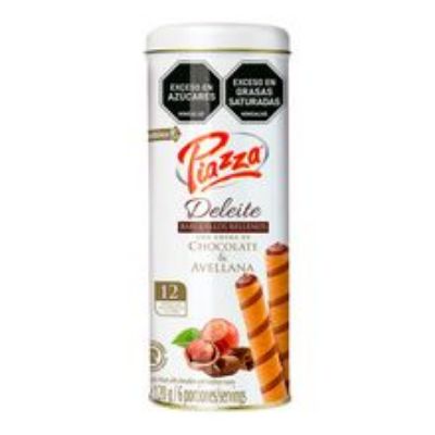 Imagen de Barquillo PIAZZA deleit relleno chocolate y avellana x120 g