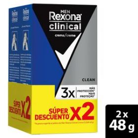 Imagen de Desodorante REXONA clinical clean crema hombre (96 gr)