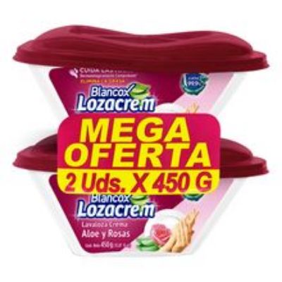 Imagen de Lavaplatos BLANCOX lozacrem aloe 2 unds x450 g c/u