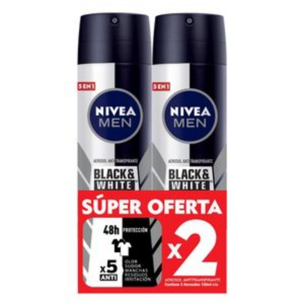 Imagen de Desodorante NIVEA black white men spray