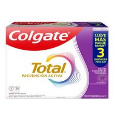 Imagen de Crema dental COLGATE total gums 3 unds x75 ml c/u