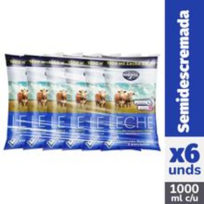 Imagen de Leche ALPINA semidescremada 6 unds x1000 ml c/u