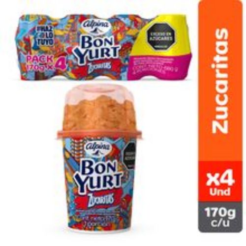 Imagen de Bonyurt ALPINA zucaritas 4 unds x170 g c/u