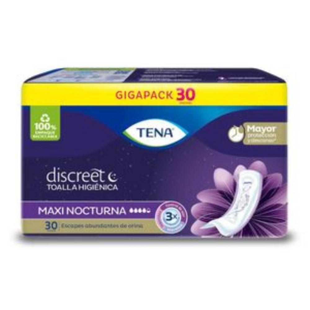 Imagen de Toallas higiénicas TENA night, goteos abundantes