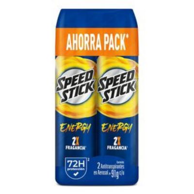 Imagen de Desodorante hombre SPEED STICK energy aerosol x2und (182 gr)