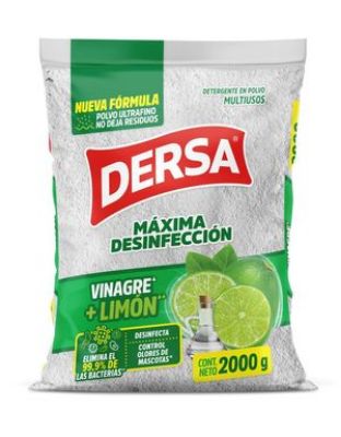 Imagen de Detergente en polvo DERSA multiusos vinagre + limón (2000 gr)