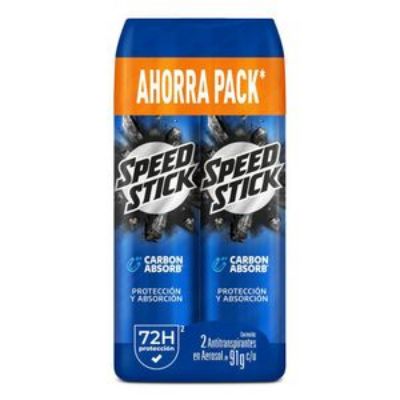Imagen de Desodorante hombre SPEED STICK carbón absorb spray x2und (182 gr)
