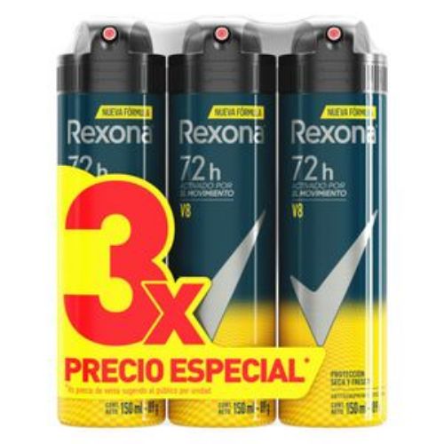 Imagen de Desodorante REXONA v8 aerosol hombre (270 gr)