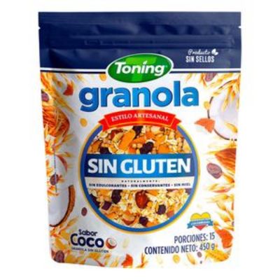 Imagen de Granola TONING artesanal sabor a coco sin gluten (450 gr)