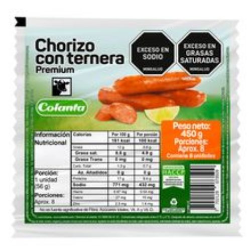 Imagen de Chorizo COLANTA con ternera premium x450 g