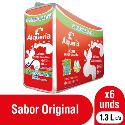 Imagen de Leche sabor original ALQUERIA pack x 6 unds (7800  ml)
