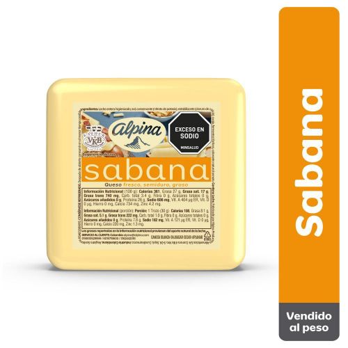 Imagen de Queso ALPINA Sabana porcionado en tienda