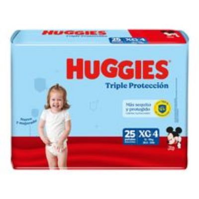 Imagen de Pañal HUGGIES triple protección XG x25 unds