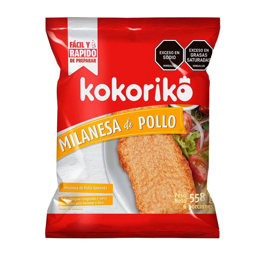 Imagen de Milanesa de pollo KOKORIKO apanada x6und (555  gr)