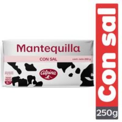 Imagen de Mantequilla ALPINA con sal x250 g