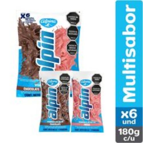 Imagen de Leche ALPINA saborizada alpin surtido 6 unds x180 ml c/u