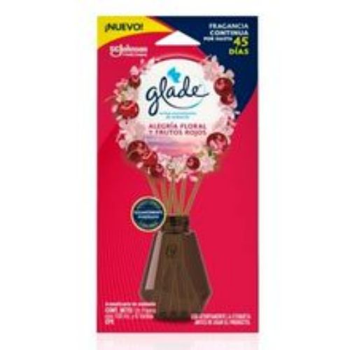 Imagen de Ambientador GLADE varitas alegría floral y frutos rojos x100 ml