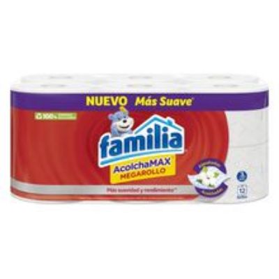 Imagen de Papel higiénico FAMILIA acolchamax mega 12 rollos x355,2 metros