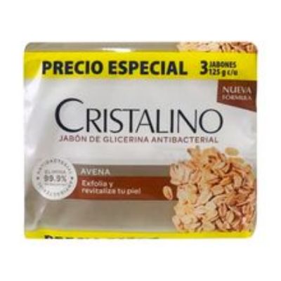 Imagen de Jabón CRISTALINO avena 3 unds x125 g c/u