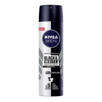 Imagen de Desodorante NIVEA black white men spray (150  ml)