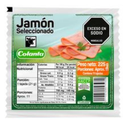 Imagen de Jamón COLANTA cerdo x225 g