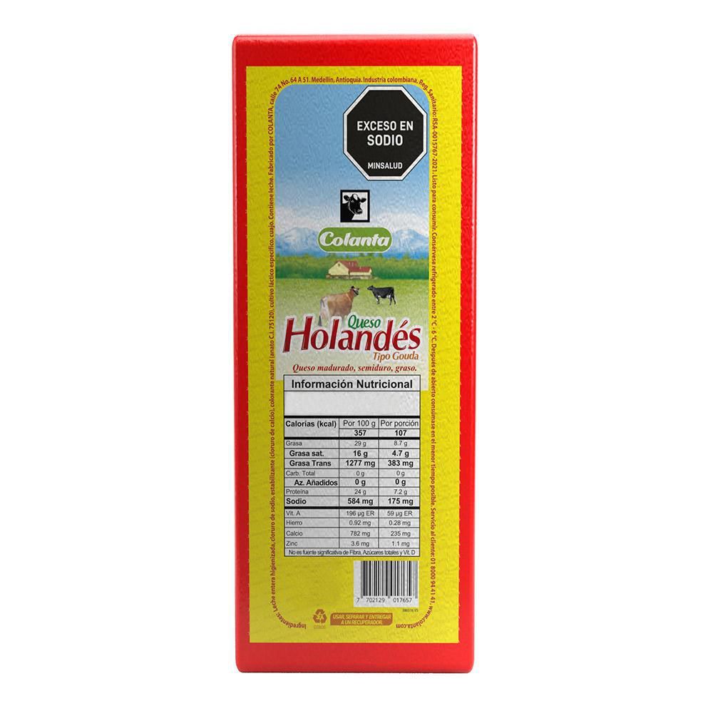 Imagen de Queso COLANTA holandés porcionado en tienda