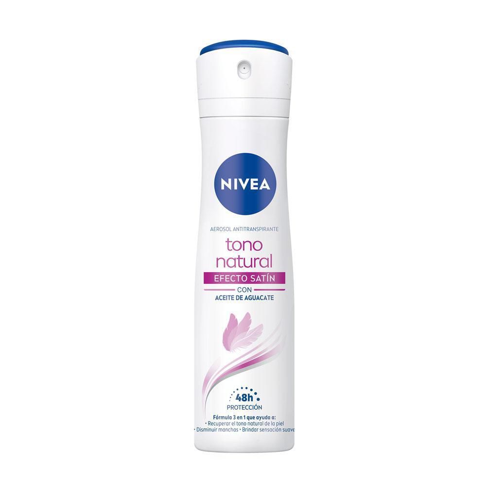 Imagen de Desodorante NIVEA tono natural mujer satín spray (150  ml)