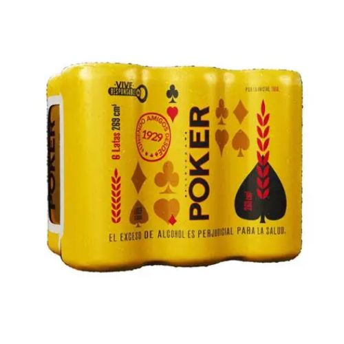 Imagen de Six Pack De Cerveza Poker En Lata ( 269 ml )