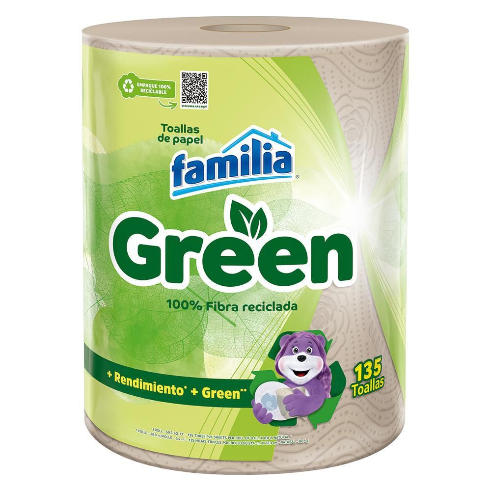 Imagen de Toallas de cocina FAMILIA green triple hoja (135  und)