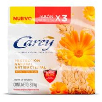 Imagen de Jabón CAREY antibacterial 3 unds x110 g c/u