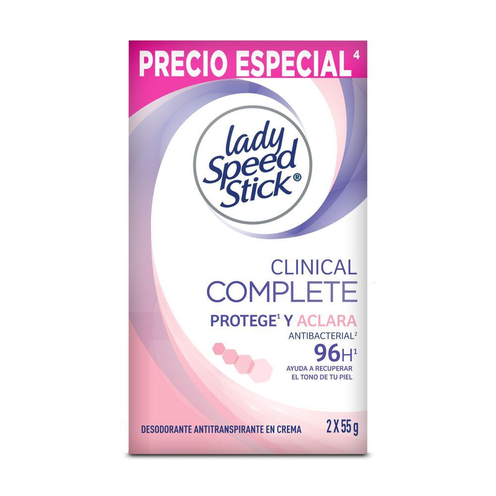 Imagen de Desodorante LADY SPEED STICK clinical complete en crema (110  gr)