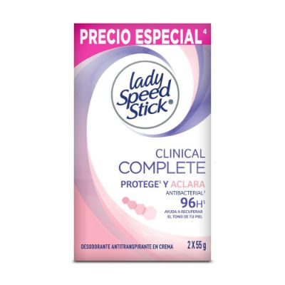 Imagen de Desodorante LADY SPEED STICK clinical complete en crema (110  gr)