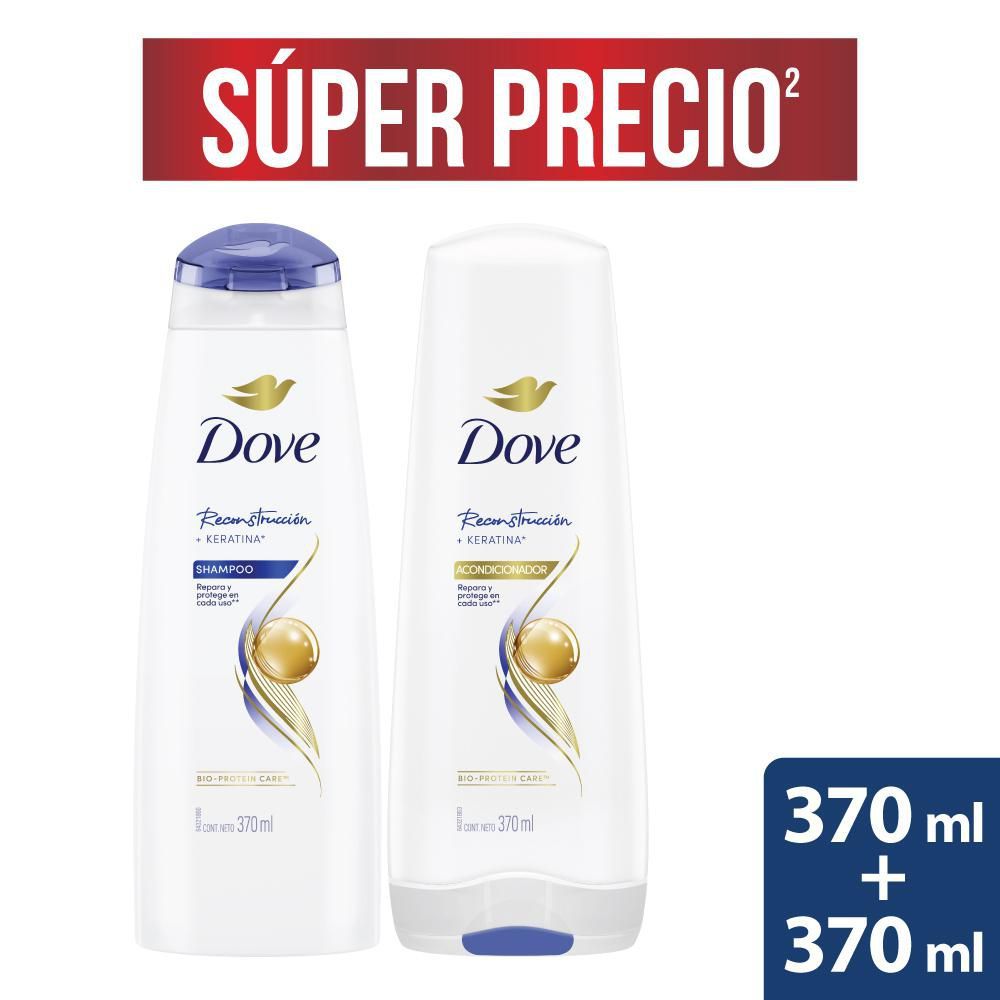 Imagen de Shampoo + Acondicionador DOVE Reconstrucción Completa (740  ml)