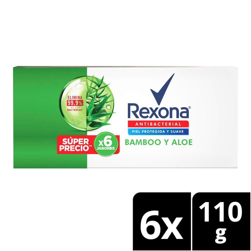 Imagen de Jabón de tocador REXONA antibacterial bamboo (660  gr)