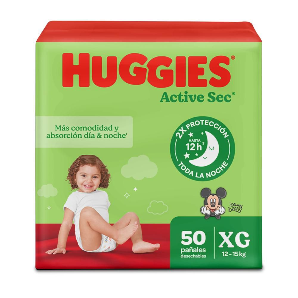 Imagen de Pañales HUGGIES active sec 4XG (50  und)