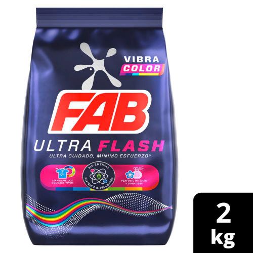 Imagen de Detergente en polvo FAB ultra flas vibra color (2000  gr)