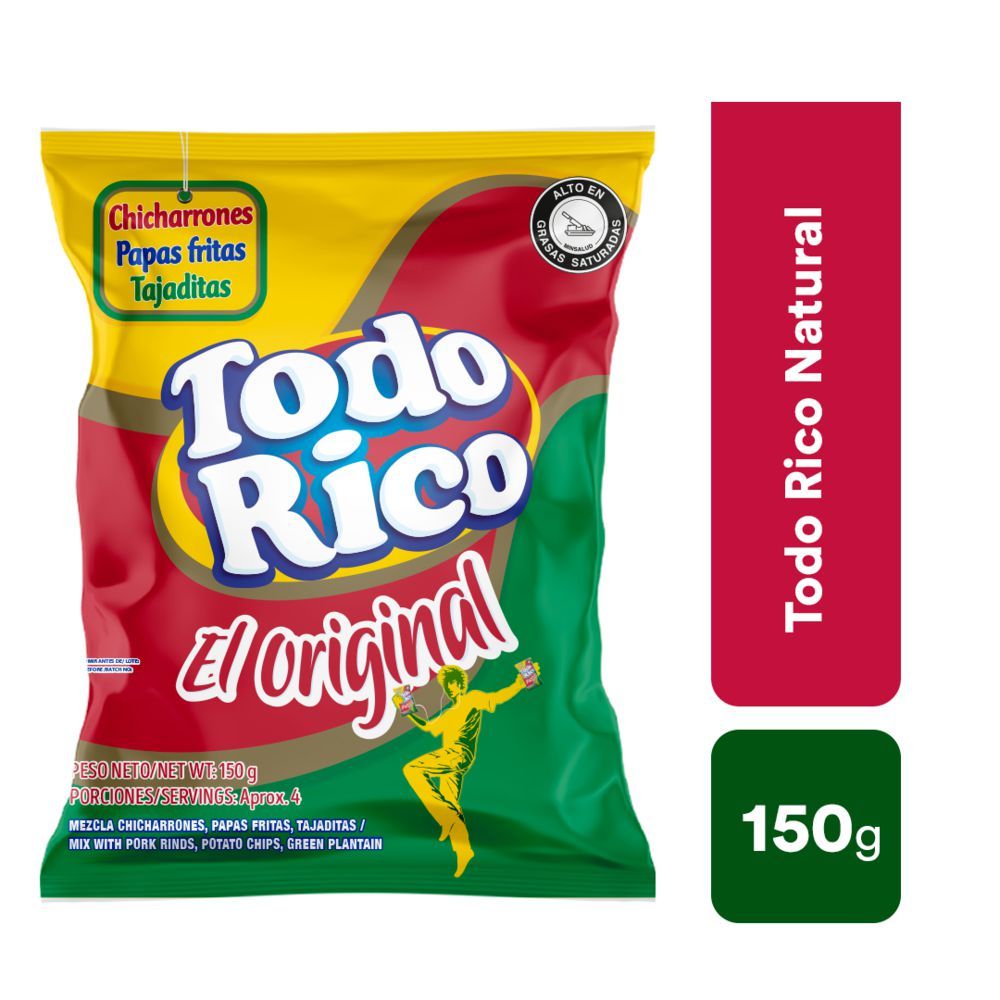Imagen de PASABOCAS TODO RICO TODO RICO NATURAL (150  gr)