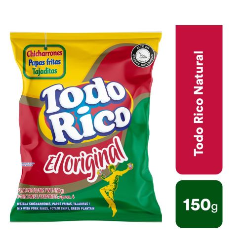 Imagen de PASABOCAS TODO RICO TODO RICO NATURAL (150  gr)