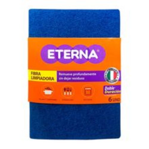Imagen de Fibra ETERNA limpiadora colores x6 unds